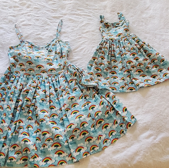 Unique Vintage Rainbow Dress, matching children's dress in separate listing. - Picture 3 of 4